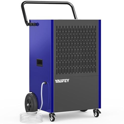 Yaufey 216 Pints Commercial Dehumidifier with Pump, for Basement up to 8500 Sq. Ft, Large Capacity Industrial Dehumidifier for Large Room with Intelligent Humidity Control