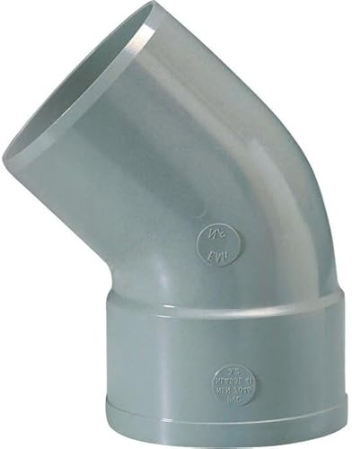 Raccord PVC gris coudé 45 degrés - Diamètre 100 mm - Simple emboîture - Girpi | Raccord PVC gris coudé 45 degrés - Diamètre 100 mm - Simple emboîture - Girpi