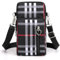 DuoLmi Borse a tracolla da donna, impermeabile, borsa da polso con cerniera, piccola borsa a tracolla compatibile con iPhone 15 Pro Max/15/14/13/12/11, Samsung Galaxy S23 S22, 060 Damier Grafite