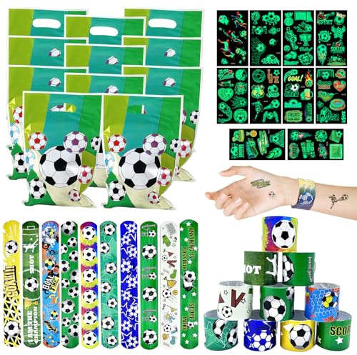 VEQENIFY Mitgebsel Kindergeburtstag Fußball für Jungs Geburtstagstüten Mitgebsel Kinder Fußball Geburtstagsdeko Geburtstagsdeko Fussball Kindergeburtstag Geschenke