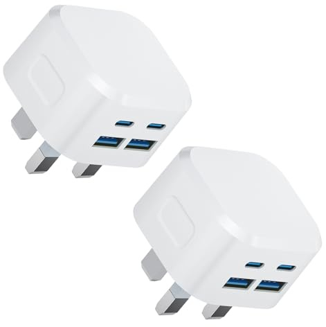 USB C Plug 2Pack, USB Plug Fast Charing Port i Phone Type C Power Adapter and Micro USB Port, USBC Wall Charger Compatible with iPhone 17/17 Air/16/16e/15 14 13 12 11 Pro Max XR XS, iPad