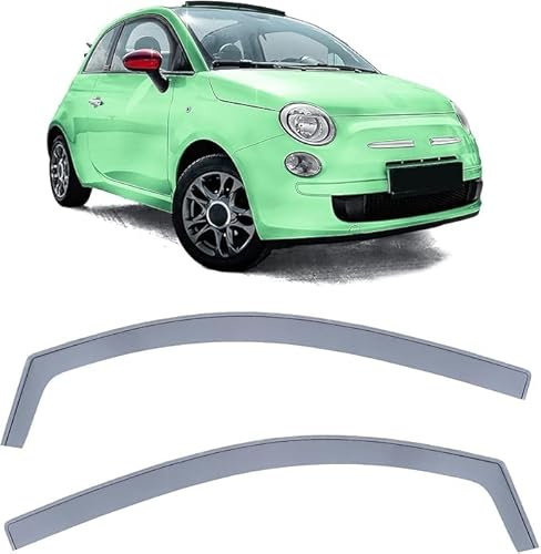 ZhangJW Autofenster Windabweiser für FIAT 500 500C 312 ab 07, Autofenster Regenschutz, Regenabweiser, Integrierte Deflektoren, 4 Stück