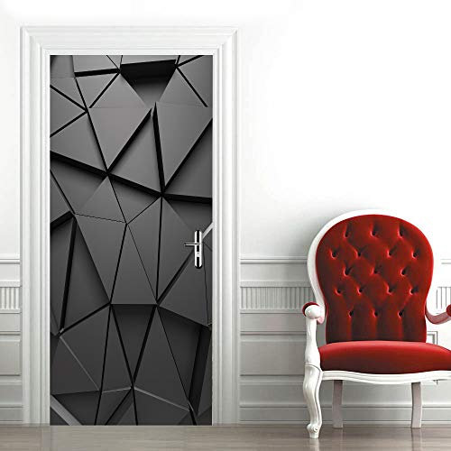 3D Türtapete Türaufkleber Selbstklebend Türfolie Poster Fototapete Türbilder Türtattoos Wasserdichte Tür Stickers für Kinderzimmer Wohnzimmer Badezimmer 70x200 cm Abstrakte Kunst
