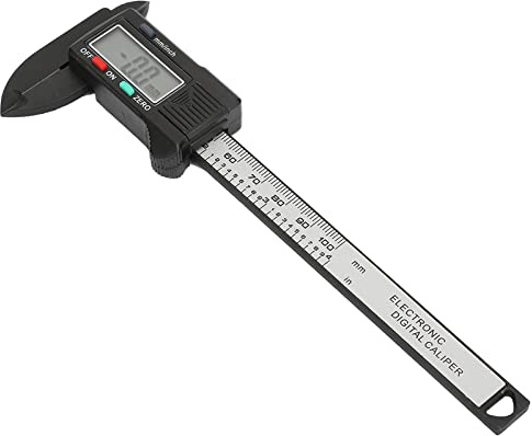 Pie de Rey Digital Ligero, Material de Fibra de Carbono, Rango de Medición de 0,100 Mm, Pie de Rey Digital Electrónico, Lectura en Pulgadas de Pantalla LCD, Resistencia a la