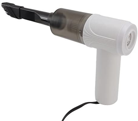 bvwkkynle Aspirateur de Voiture Petit aspirateur ABS aspirateur Portable avec Filtre Lavable 12 V gonfleur d'aspirateur à Main Nettoyage à degrés et Utilisation Facile (Blanc)(White)