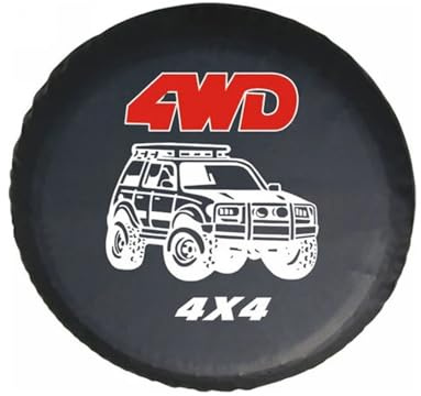 UYFRD Funda para neumático de repuesto para Jeep (15 pulgadas) de 13, 14, 15, 16 y 17 pulgadas 4WD 4x4