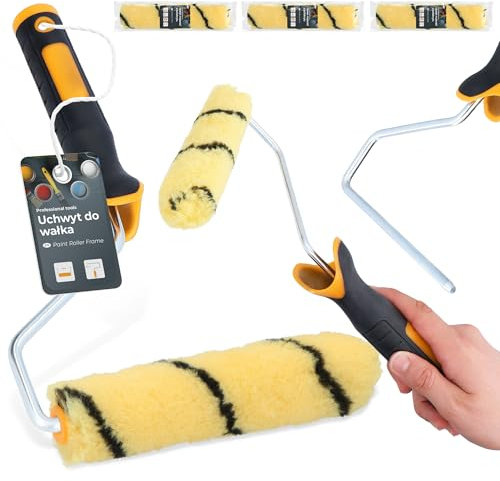 3x Rullo Pittura 15 cm Ricambio Smalto Facciate Muro Supporto Accessori Imbianchino Lavori Ristrutturazione Assorbimento Ottimale Stesura Uniforme Rifinitura Perfetta