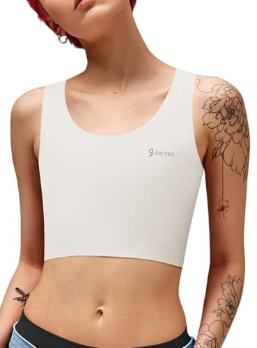 GCTBL Bröstbindare Transgeder FTM Binder Andningsbar Halv Trans Binder (W, M)