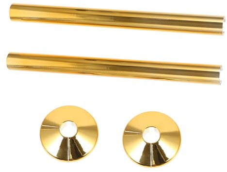 HOMSFOU 2 Sets Radiator Collar Escutcheon Cover PVC Rust Resistant Decorative Luxury Style Pipe Cover for Home Office