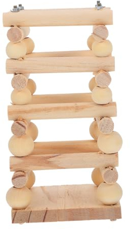 TOGEVAL Mehrzweck Holzgras Futterstation Für Kaninchen Und Kleintiere Robuster Futterkorb Aus Holz Lustiger Heuhalter Für Meerschweinchen Hamster Chinchillas Und Nager Originalholzfarben