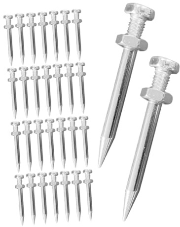 Gatuida 30pezzi Punte per Aeratore da Giardino in Metallo per Aeratore da Prato Punte per Scarpe Sciolte Picchetti per Aerazione del Terreno Attrezzature per Cura del Prato