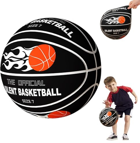 KQWVZ Baloncesto Silencioso, Pelota Baloncesto Silenciosa, Balón De Baloncesto Silencioso Tamaño 7, Silent Basketball para Interiores, Deportivas Ejercicio Regalo para Niños Y Adultos