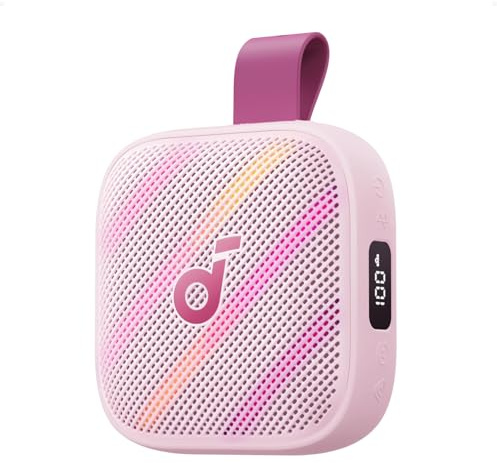 soundcore Boom Go 3i Portable Bluetooth Speaker by Anker, 24H Playtime, 15W Punchy Sound, Emergency Charging, Powerful BassUp 2.0, Bluetooth 6.0, IP68 Waterproof for Hiking/Cycling/Camping (Pink) | IP68, 15W Punchy Sound, Bluetooth 6.0, Emergency Charging, BassUp 2.0, Waterproof Speaker for Hiking/Cycling/Camping (Pink)