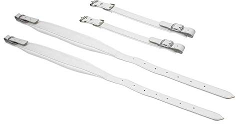 PU Leather Adjustable Length Shoulder Arm Straps for Accordion, Concertina Straps with Foam Padding, Comfortable and Durable Accordion Accessory for Long Time Practice, Black Red W (White)
