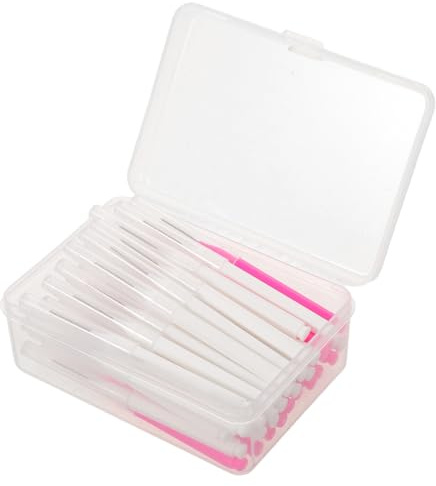 HONITANO Lot de 50 Brosses de Nettoyage pour Pommeau, Mini Brosses Anti-obstruction Blanches et Roses, Outils Polyvalents pour Petites Buses, Entretien Salle de Bain et Rapide