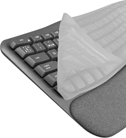 kwmobile Silikonskydd för Logitech Wave Keys - QWERTY US Tangentskydd - Transparent