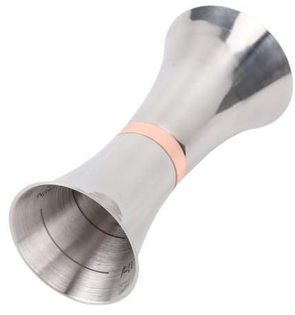 Yechiry Jigger de Cóctel de Acero Inoxidable, Taza Medidora de Vino de 30 Ml y 45 Ml, Jigger de Escala Transparente con Diseño Curvo único, Ideal para Bar, Hogar, Restaurante, Uso Profesional