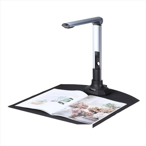 Passlesegerät, Dokumentenscanner, Buchscanner, Scanner for A3-Dokumente in HD-Qualität mit LED-Beleuchtung for Ausweise und Bücher BK52
