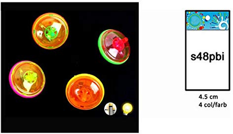 Lot de 3 - Toupie Lumineuse 4.5cm Mix