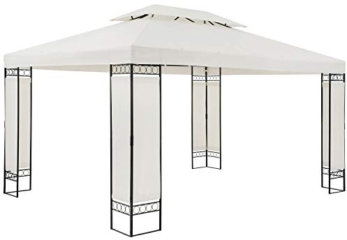 Casaria Gazebo EldaPadiglione 3x4m in Metallo Resistente Idrorepellente con Pannelli Laterali Tendone da Giardino Feste