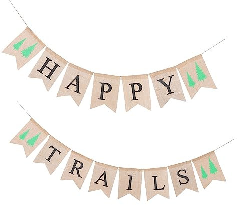 jojofuny Girlande Geburtstag Wimpelkette Leinen Banner Party Dekorationsfahne Schwalbenschwanz Hängegirlande Wiederverwendbar