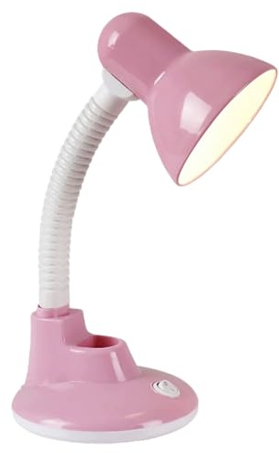Bel Air Home - Flexo BABY Schreibtischlampe | Stilvolle Metallbauweise | Ideal für Arbeits- und Studierumgebungen | E27 Lampenkompatibe, Metall (ROSA) (Glühbirne nicht inklusive)