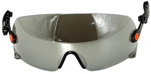 Aolamegs Safe ANSI Z87 Safety Glasses - OSHA Construction Hard Hat Visor Accessories,Upside Down Safety Helmet Goggle Replacement,Build in Tinted Lens Eye Protector,Block Dust/Anti-Glare