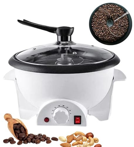 STDZQCWY Coffee Roaster Machine, Home Coffee Beans Baker, 750g Electric Coffee Bean Roasting Machine, 0-240°C Temperature Adjustment, Visualization Design Of Tempered Glass Lid