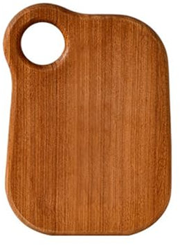 FHSLKXIM Petite Planche à découper en Bois avec Trou, Planches à découper en Bois d'ébène polyvalentes pour la Viande, Le Fromage, Les légumes, Le Pain et la charcuterie, Planche,Brown-21.8cm