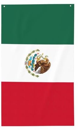 Drapeau du Mexique en polyester, imprimé vif, prêt pour les vacances et les fêtes