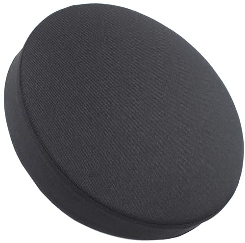 uyeoco Sitzerhöhung Runde Stuhlkissen Outdoor/Indoor 30cm/35cm/40cm/45cm/50cm rutschfest Sitzkissen Stuhlauflage, Gepolstertes Sitzkissen für Esszimmer, Küche, Garten, Büro(Black,40x8cm)