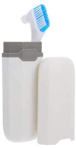 YARNOW Porte-brosse à Dents de Voyage avec Étui 2 Pièces, Brosse à Dents Double Face Bleu Blanc, Nettoyage, Compact et Léger, pour Déplacements Professionnels et Activités de Plein Air