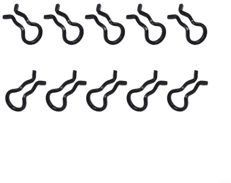 Lawnoval 10 Pcs Stainless Steel Bike Brake Pad Caliper Spring Clips, Brake Calipers Pad Pins Compatible for XTR Bike Components(Black)