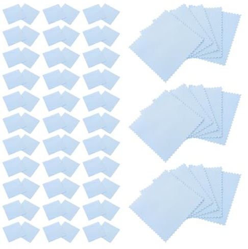 Beavorty 50 Piezas Paño para Limpiar Joyas de Plateada Brillante Unidades Paquete Paño para Pulir Joyas Relojes y Cubiertos