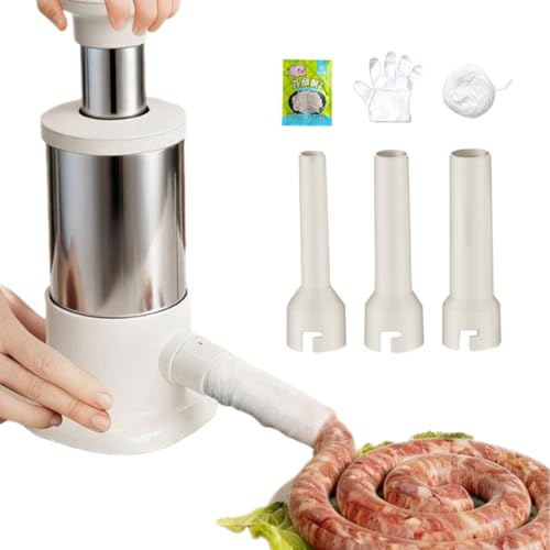 Prensa de salchichas, utensilios de cocina manual de gran capacidad, máquina de relleno de salchichas resistente, para el hogar, restaurante, fiesta, vacaciones, charcutería, preparación, regazo