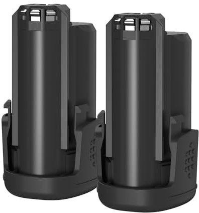 Paquete de 2 baterías de repuesto de iones de litio de 4000 mAh para batería Bosch 10,8 V – Compatible con Bosch AHS 35/45 Li, ART23/PMF/PSM/PSR, 2607336863, herramientas eléctricas inalámbricas