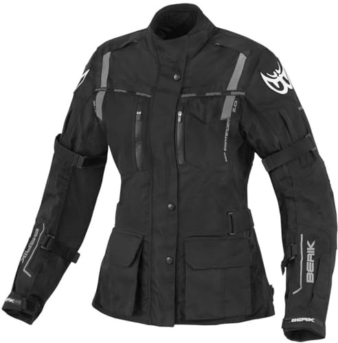 Berik Torino wasserdichte Damen Motorrad Textiljacke, schwarz, 38