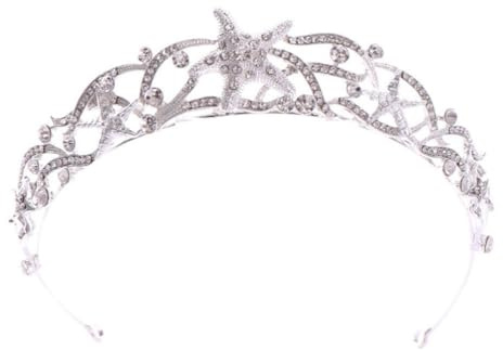 Beaupretty tocado de estrella de mar de boda novia de moda duradera estrella de mar diadema tiara de diamantes de imitación accesorios para el cabello nupcial