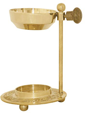 Bitto Weihrauchbrenner Oman golden Messing verstellbar, H 10 cm, Ø des Siebes: 5,5 cm