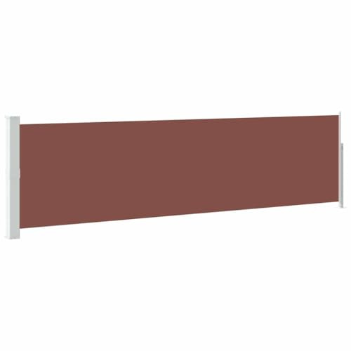 vidaXL Toldo Lateral retráctil de jardín marrón 140x500 cm