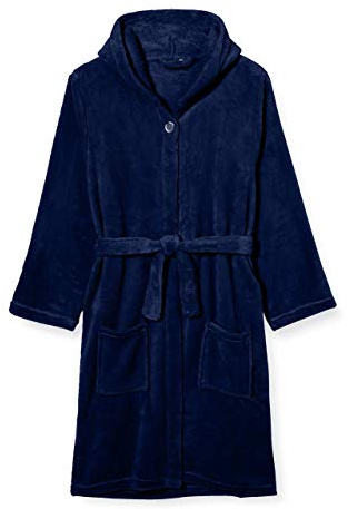 Playshoes Unisex Kinder Fleece-Bademantel Morgenmantel, marine, 170/176