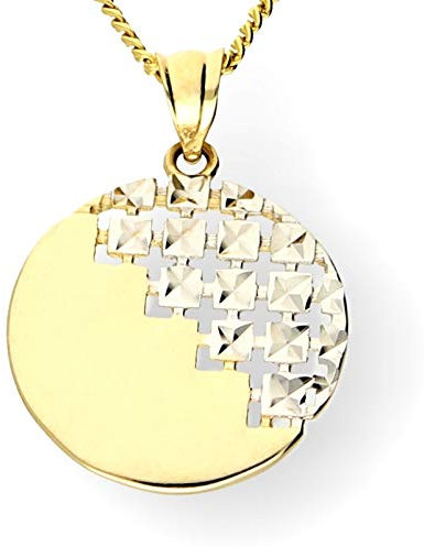 mk-silber EDLER 585 Gold ANHÄNGER (2,4cm*1,7cm), Gelb,-Weißgold 14 Karat inkl. Schmucketui