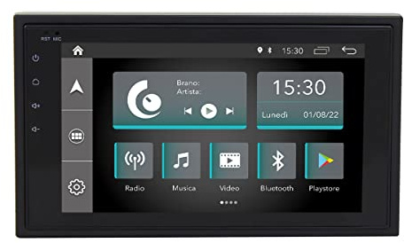 Universelles Autoradio Slim 2 Din Android GPS Bluetooth WiFi USB DAB+ Touchscreen 6.2 4core Carplay AndroidAuto