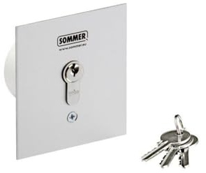 Sommer Schlüsseltaster Unterputz, IP54, Profilhalbzylinder ABUS, 2-Kontakt tastend, inkl. 3 Schlüssel (S12763-00001)