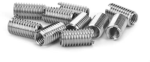 Außengewinde Reduziermutter, 10 PCS Gewindemuttern M8 auf M6 Sleufschroefdraad Gewindeeinsätze Edelstahl Reparatur Einsatzmutter, für Möbelprojekte Reparaturzubehör M6X1,0 mm