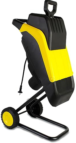 Biotrituratore da Giardino 2500 W, cippatrice, Diametro Massimo 35 mm, Include Sacco di Raccolta da 50 Litri, Sistema a Lama Rapida, Cavo da 30 m, Adatto per Legno e detriti da Giardino Resistenti