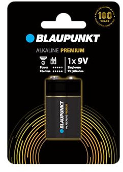 Blaupunkt Pila alcalina Premium 6LR61/9 V, 1 Unidad en blíster