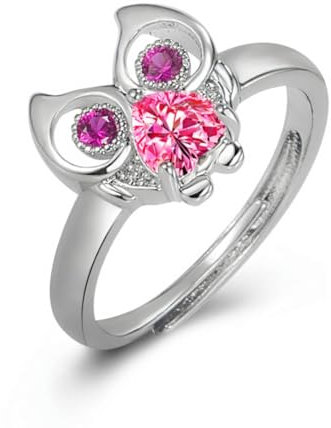 Niedliche süße Eule Ring Schmuck Set Adler Ohrstecker Ring weiblich