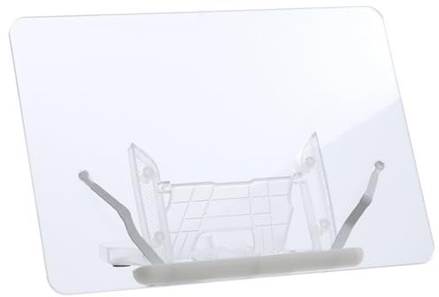 Acryl-Buchständer,Winkelverstellbarer Buchständer,Rutschfester Kochbuchständer Mit Seitenklammern,Transparente Buchhalter,Acryl-Buchhalter Für Lesehände Für Laptop,Lehrbuch,13,4 X 9,5 Zoll M