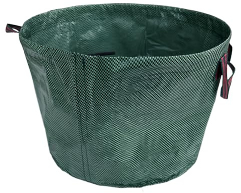 Kexpery 50 l Gartensack für Rasen, Laubsammler, wasserdicht, wiederverwendbar, mit 4 Griffen, faltbar, für Blumen, Heckenschneiden, Rasen